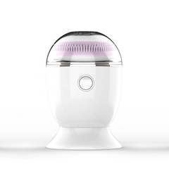 Waterproof ultrasonic silicone facial cleansing brush